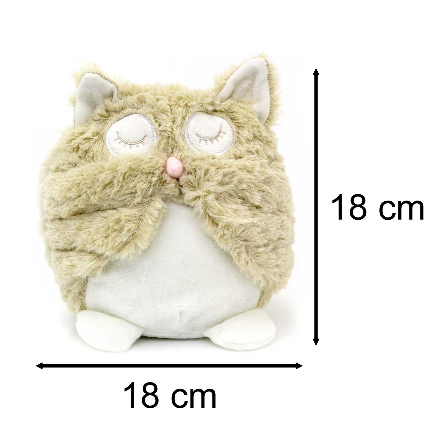 Plush Barn Owl Doorstop | Novelty Bird Door Stop Owl Shaped Door Stop - Cream