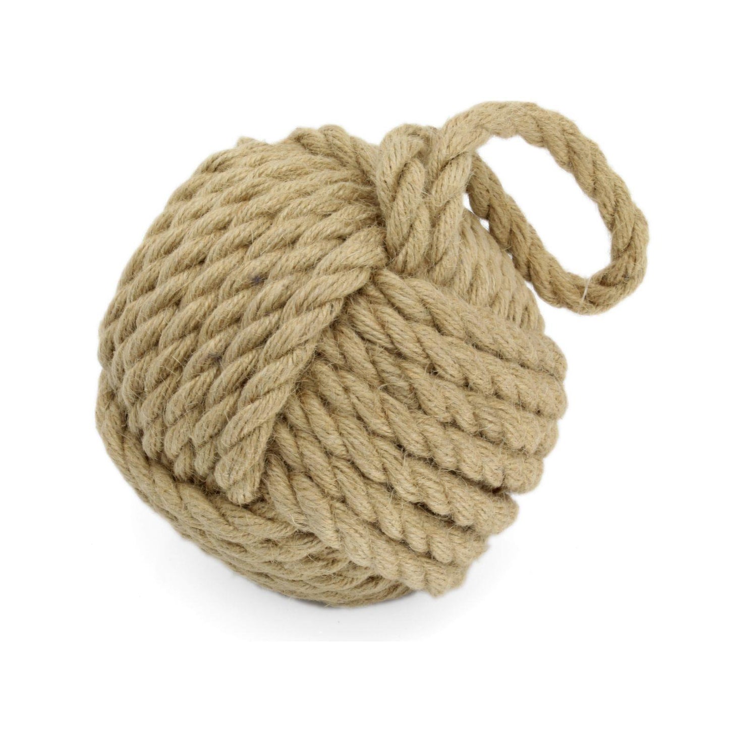 Heavy Nautical Knot Rope Doorstop ~ Novelty Door Stop, Natural Door Stop Ball