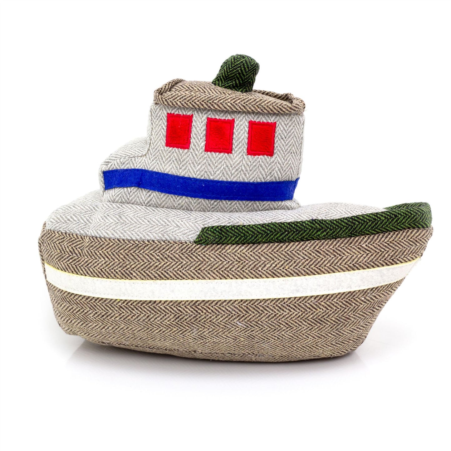 Nautical Boat Shaped Doorstop | Decorative Fabric Coastal Ship Door Stop