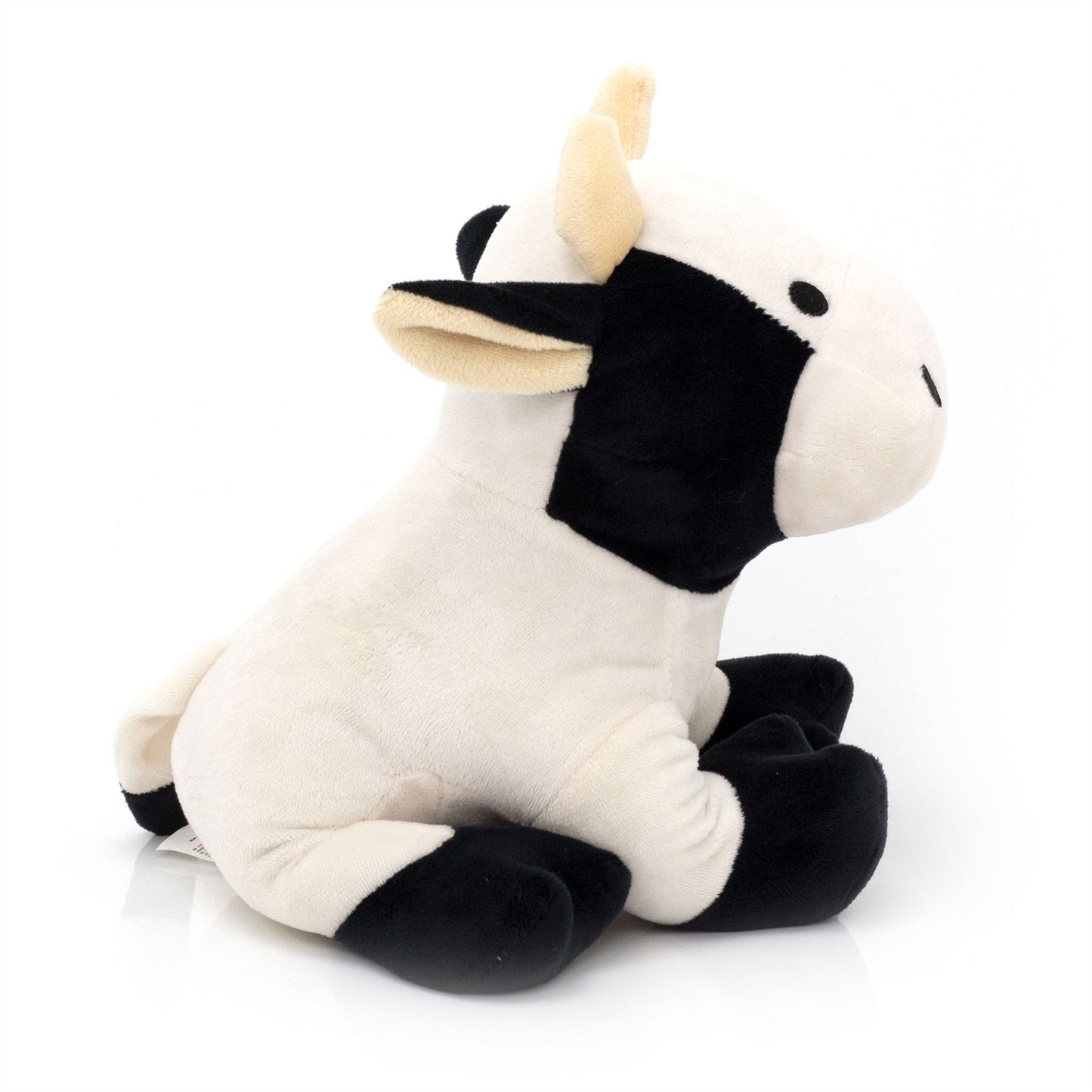 Cow Shaped Fabric Door Stop | Novelty and Decorative Animal Doorstop - Black