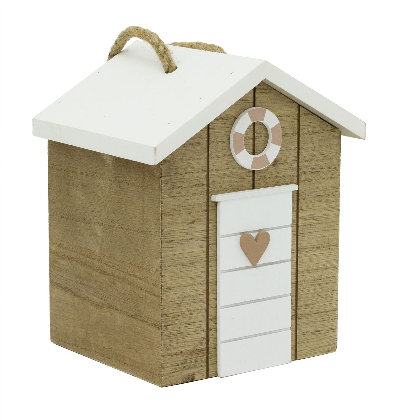 Coastal Beach Hut Doorstop | Nautical Wooden Doorstop for Beach Cabin Decor