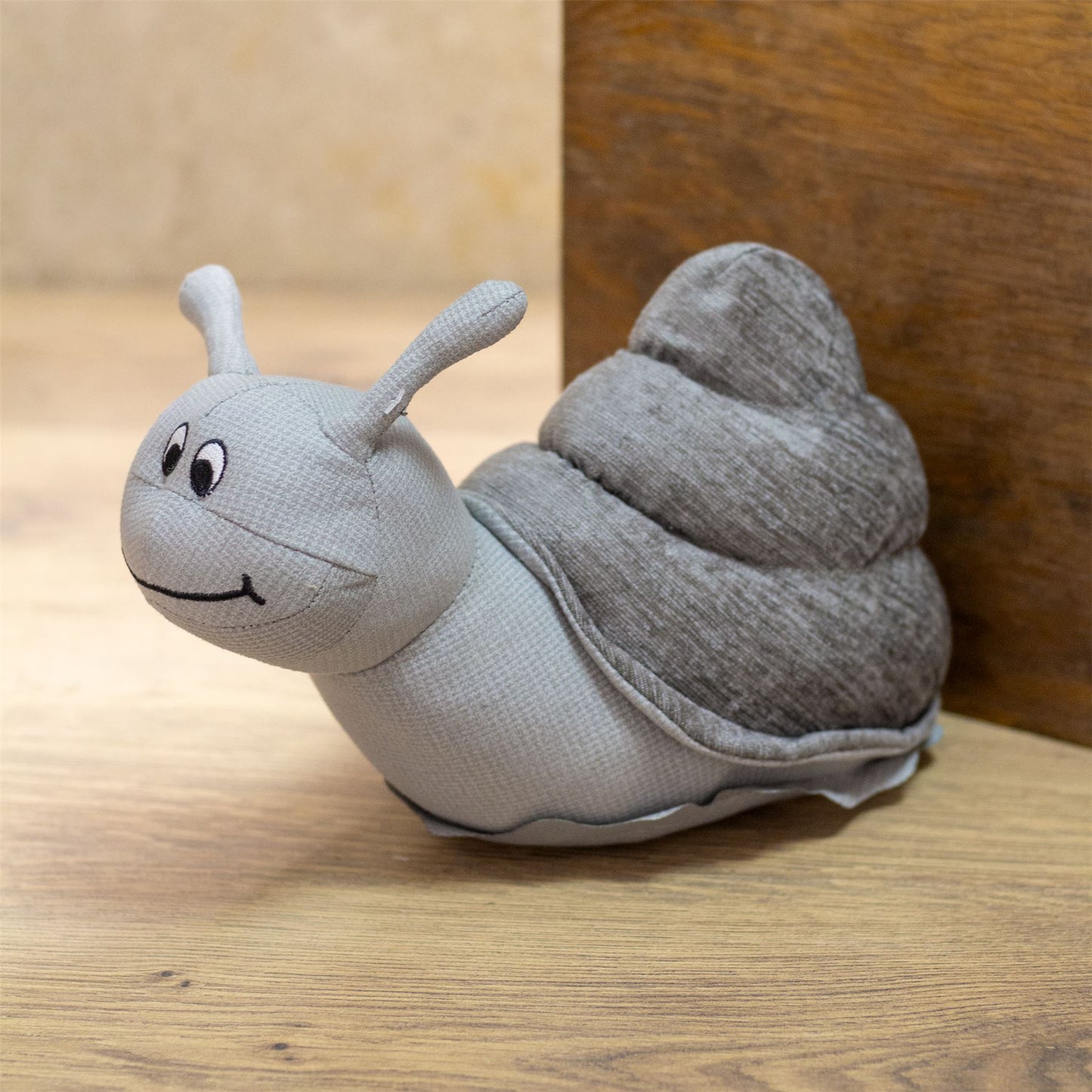 Reginald Snail Doorstop | Grey Animal Door Stop Novelty Fabric Door Stopper