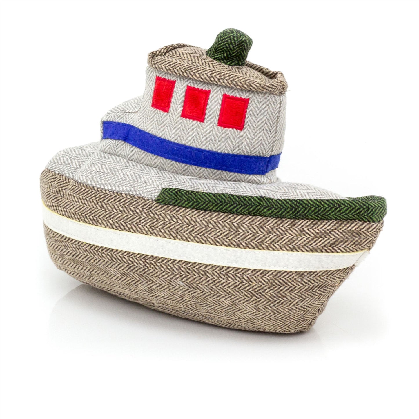 Nautical Boat Shaped Doorstop | Decorative Fabric Coastal Ship Door Stop