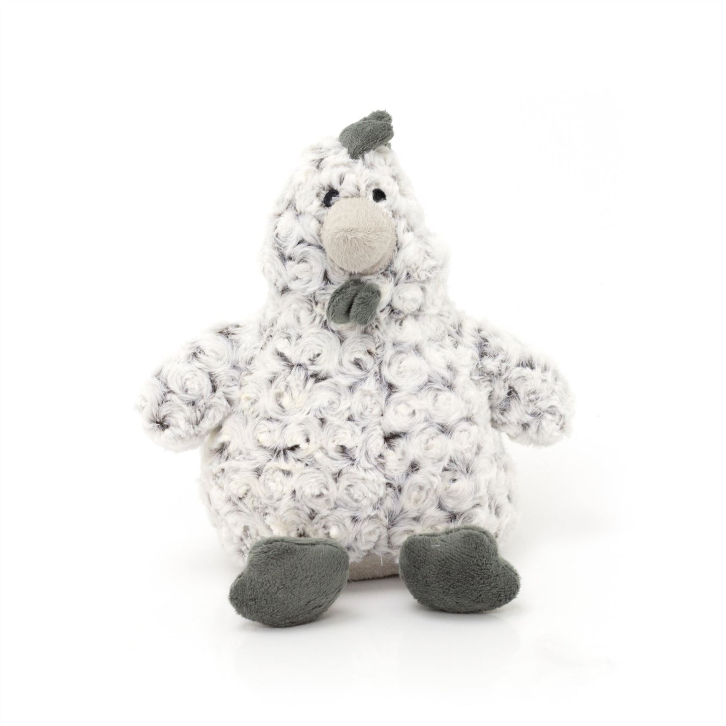 Novelty Plush Chicken Hen Doorstop | Decorative Fabric Bird Doorstop | Farmyard Animal Door Stopper - Grey