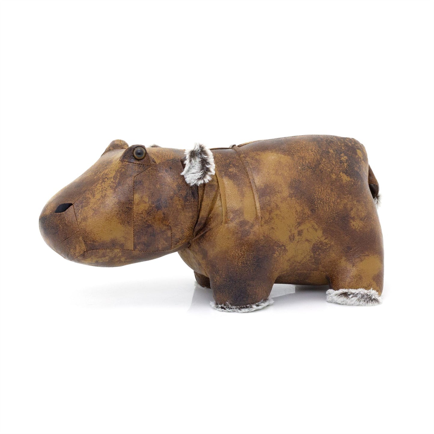 Henrietta Hippo Doorstop Faux Leather Weighted Hippopotamus Animal Door Stop 2kg