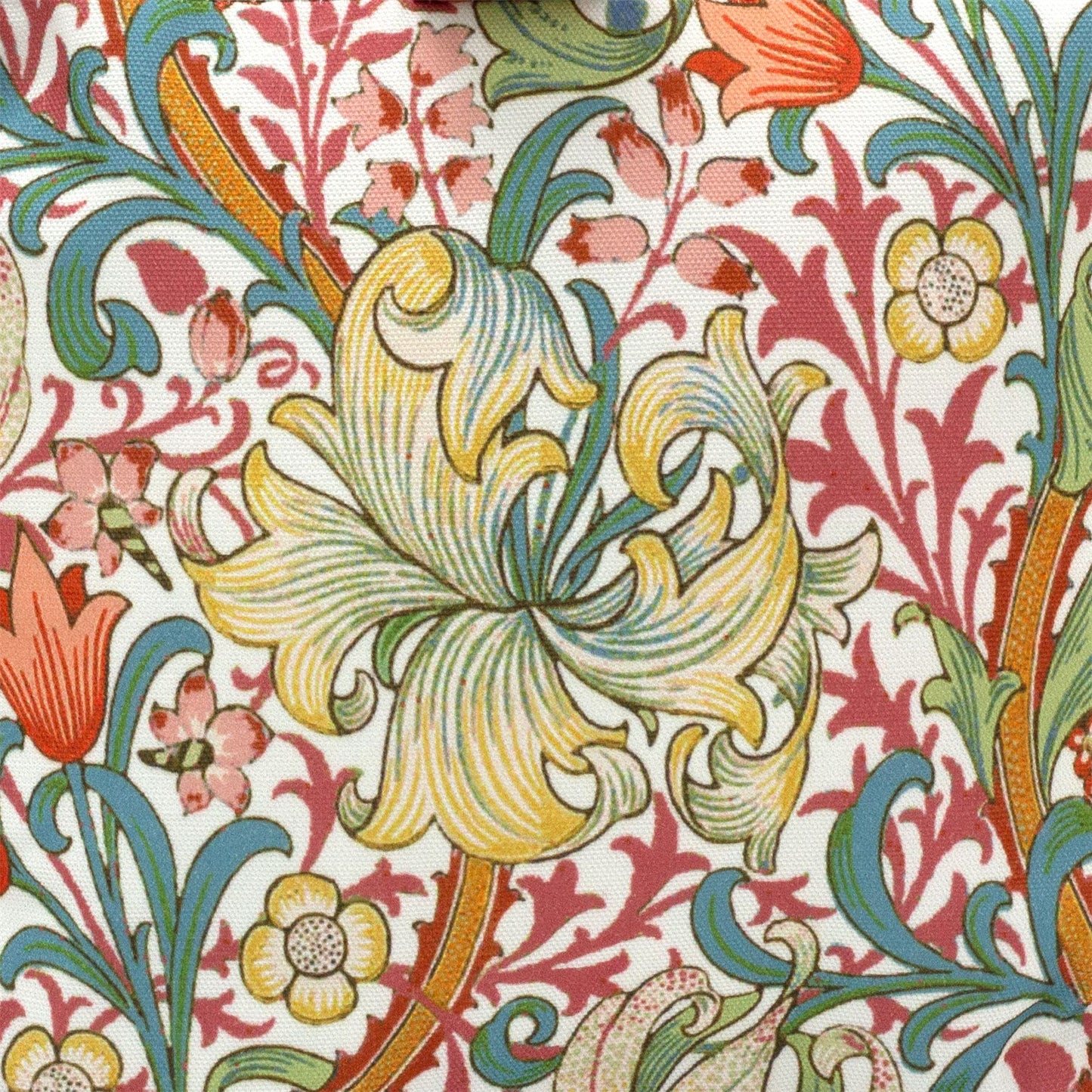 William Morris Golden Lily Fabric Cube Doorstop | Botanical Floral Door Stop