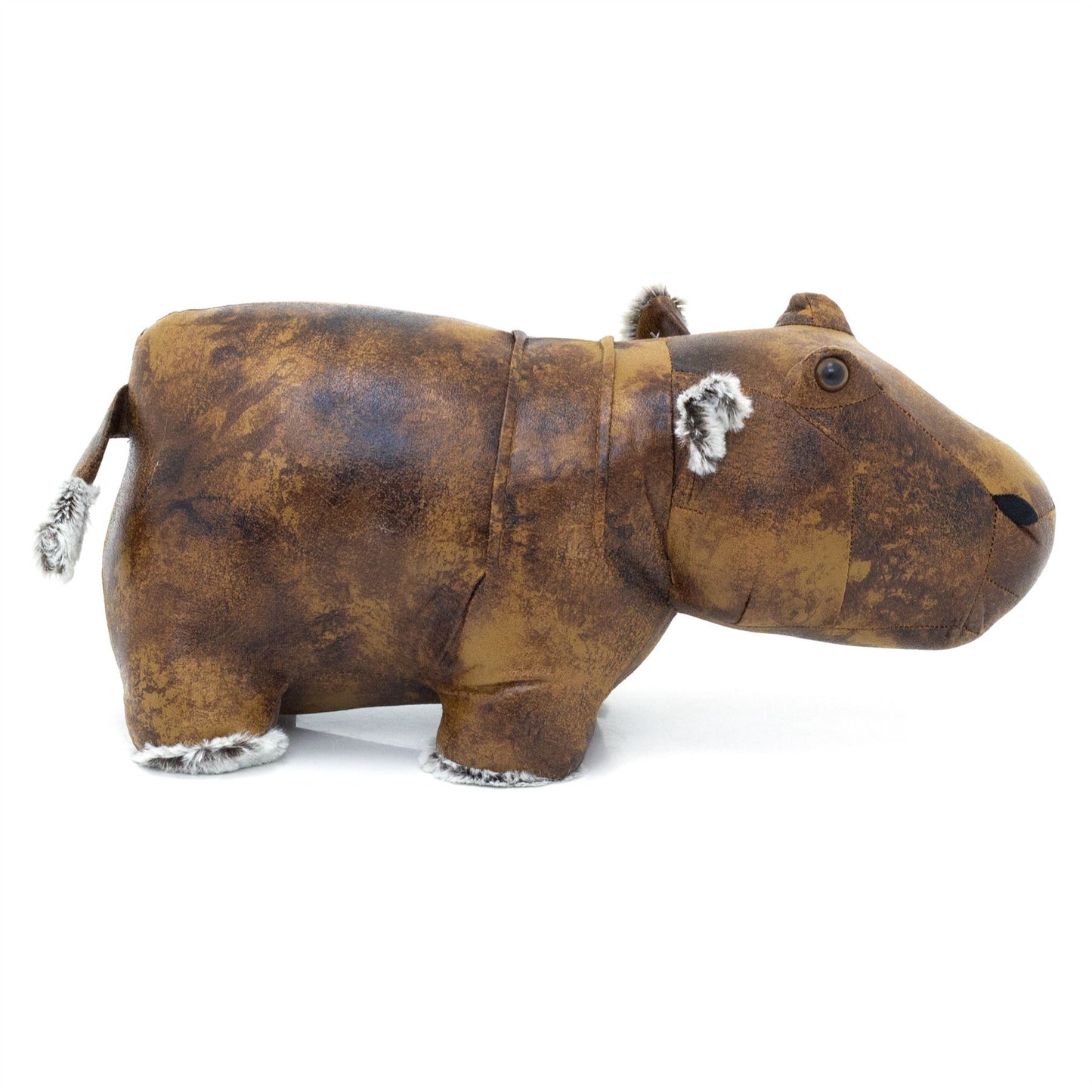 Henrietta Hippo Doorstop Faux Leather Weighted Hippopotamus Animal Door Stop 2kg