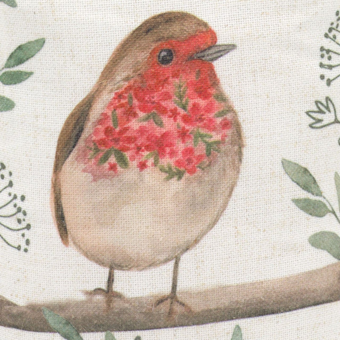 Robin Redbreast Bird Fabric Cube Door Stop | Decorative Bird Animal Doorstop | Country Life Door Stopper