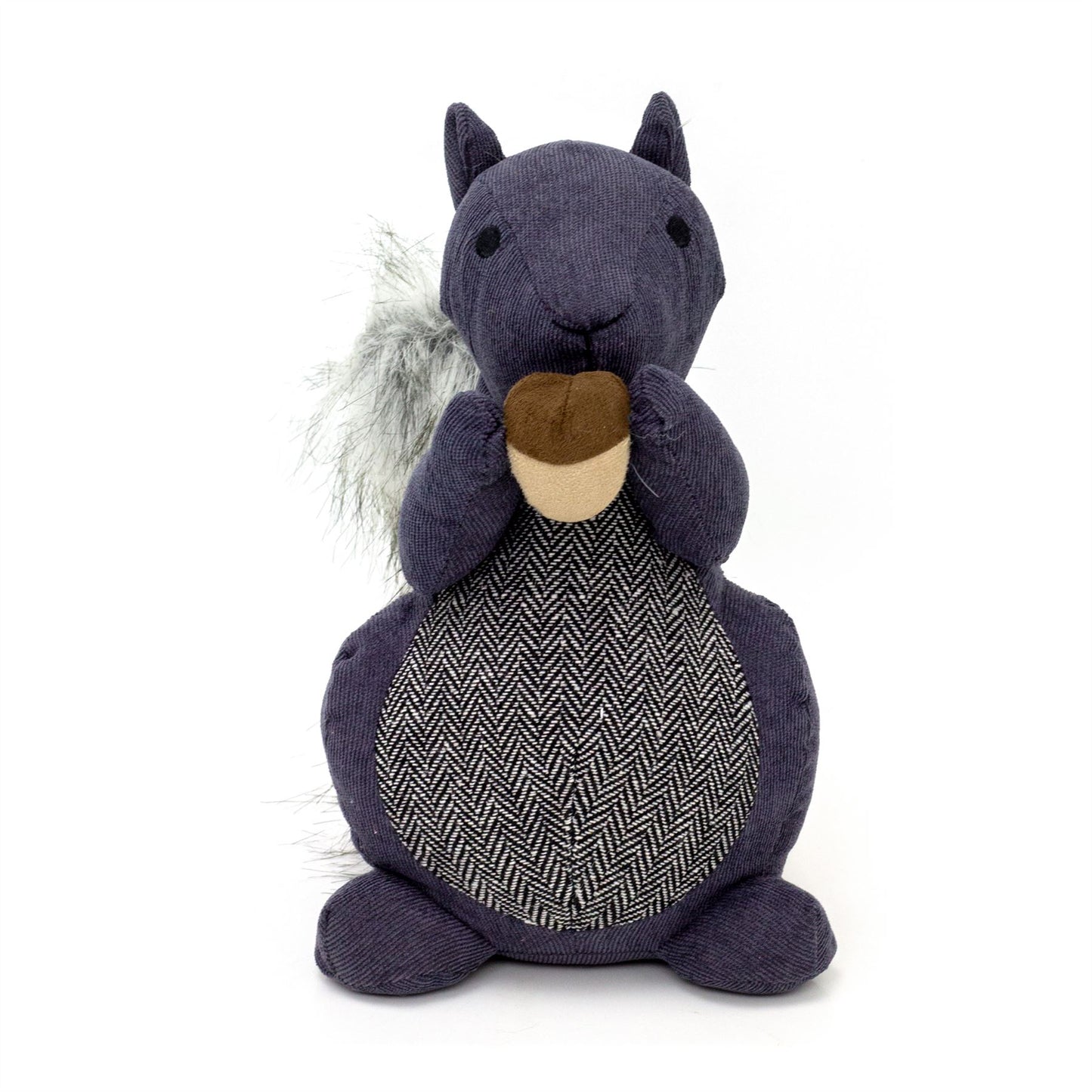 Squirrel With Nut Doorstop | Squirrel Shaped Door Stop Animal Doorstop - Grey