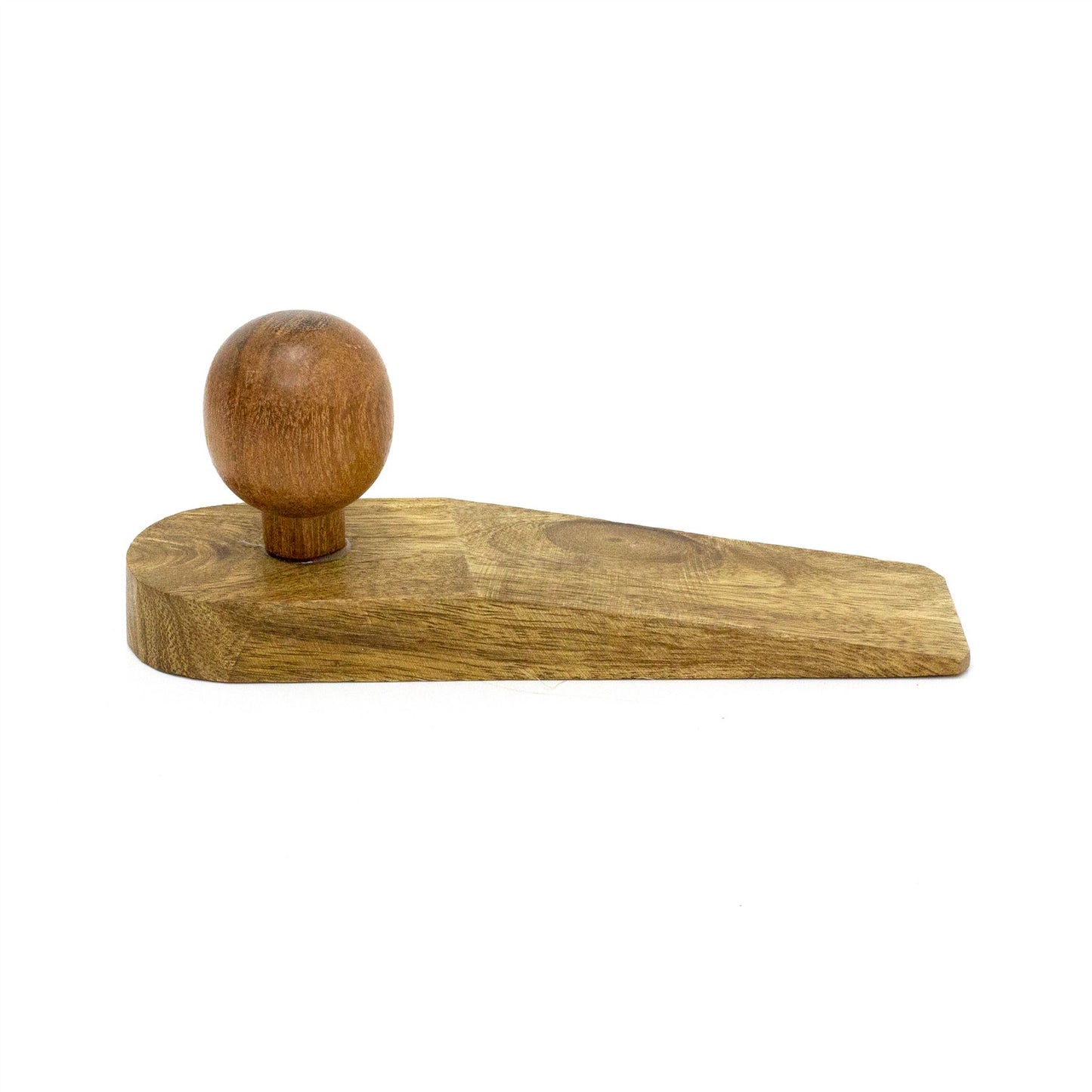 Traditional Wooden Door Stop Wedge | Mango Wood Decorative Door Stopper Wedge | Floor Door Stop Doorstop Wedge - Colour Varies One Supplied