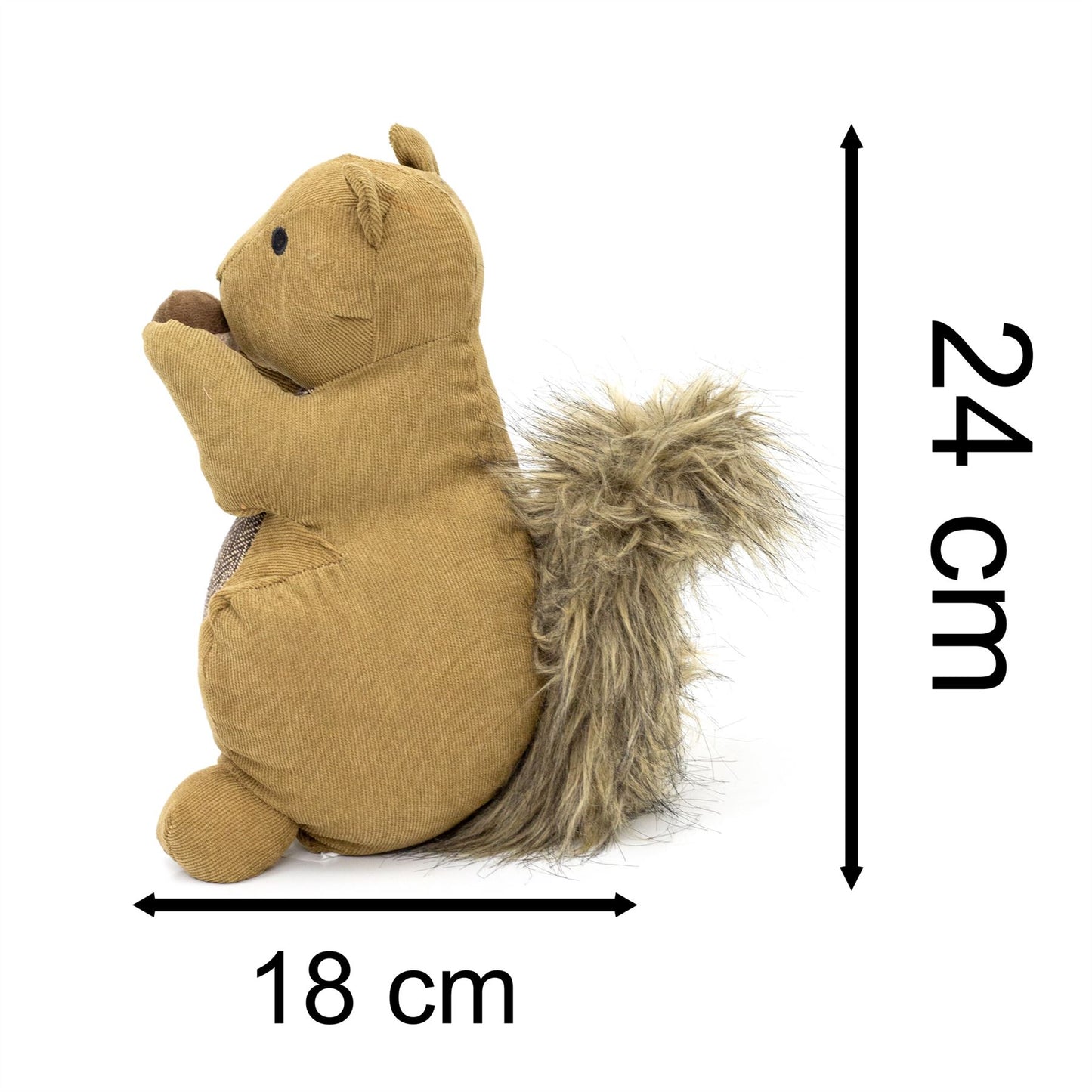 Squirrel With Nut Doorstop | Squirrel Shaped Door Stop Animal Doorstop - Brown