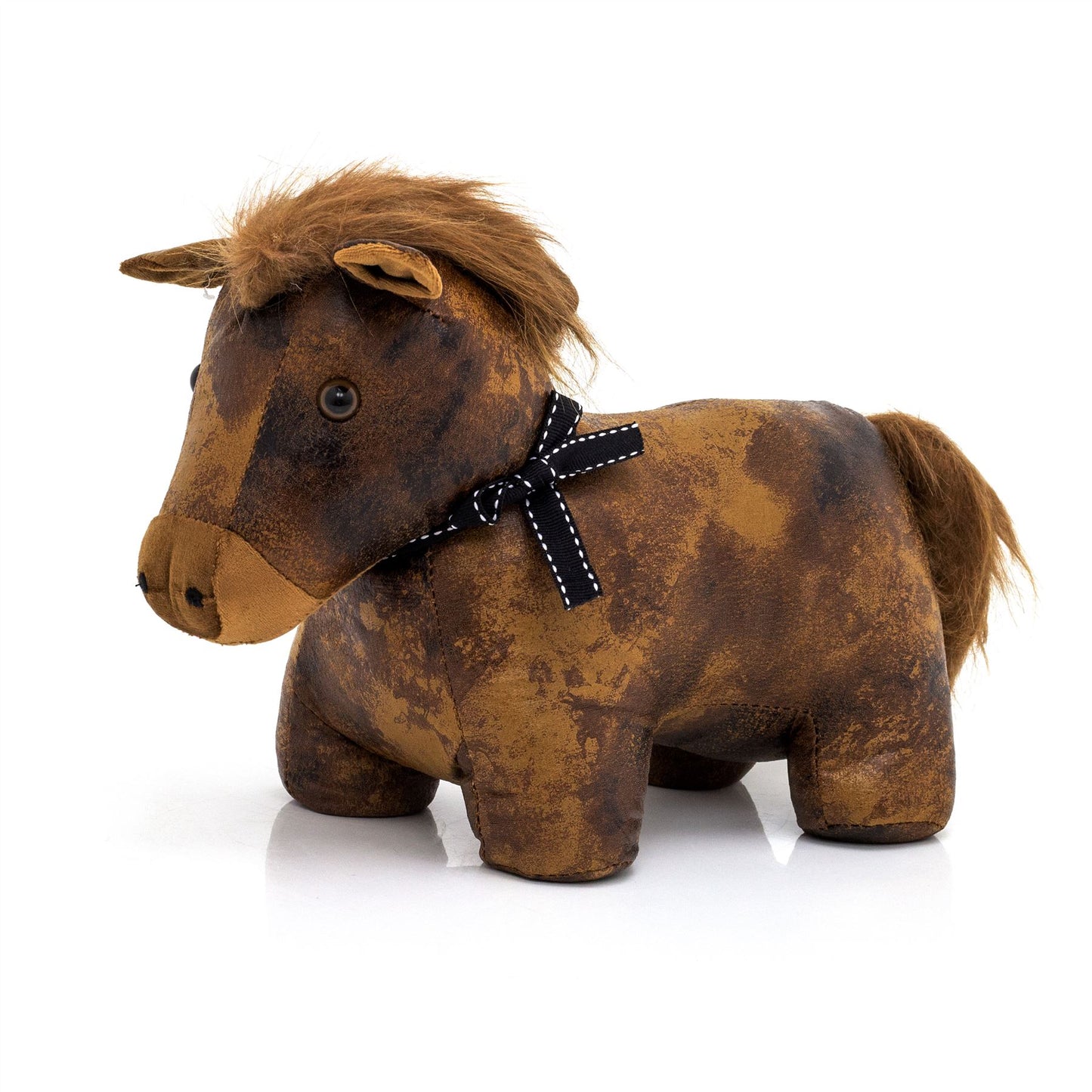 Chestnut Pony Doorstop Animal Door Stopper Faux Leather Horse Door Stop 1.7kg