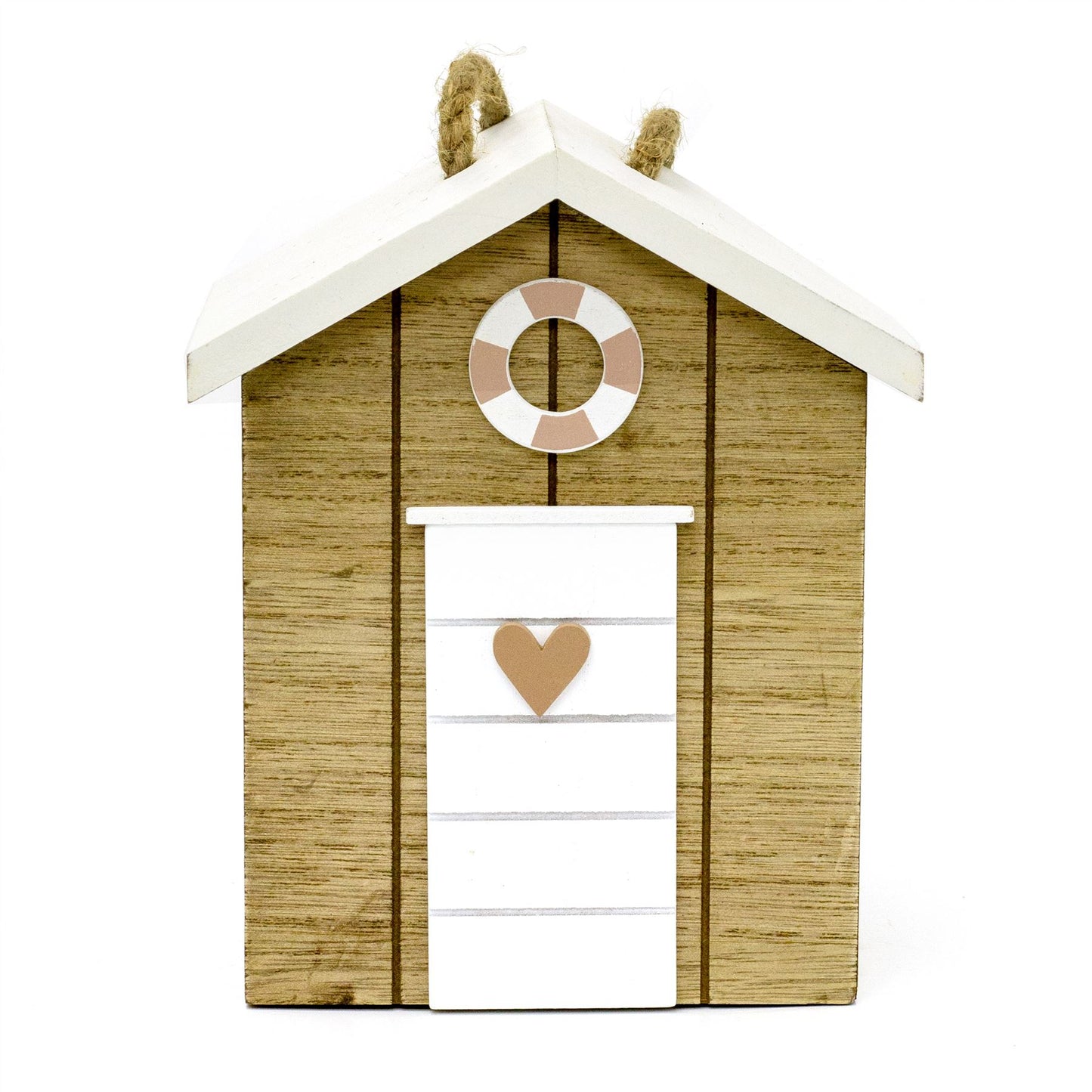 Coastal Beach Hut Doorstop | Nautical Wooden Doorstop for Beach Cabin Decor