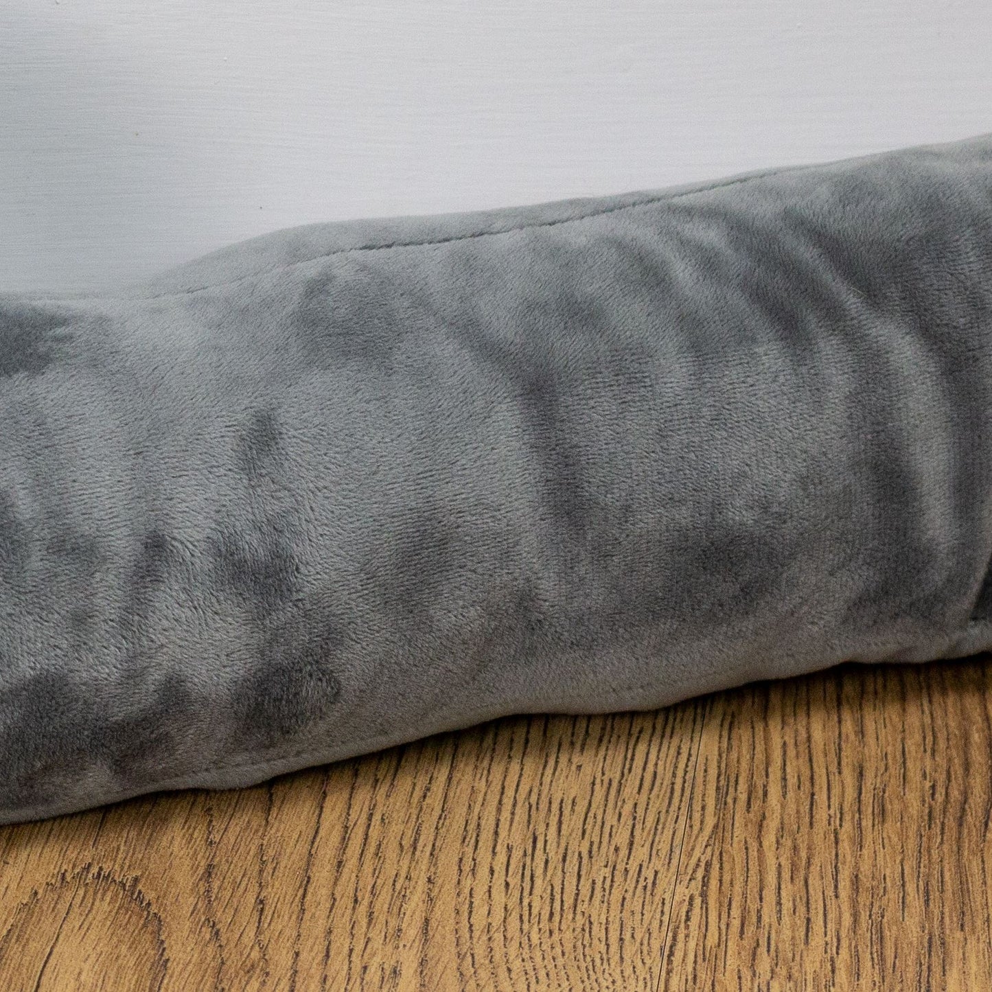88cm Pug Draught Excluder | Plush Fabric Dog Shaped Door Draft Excluder - Grey