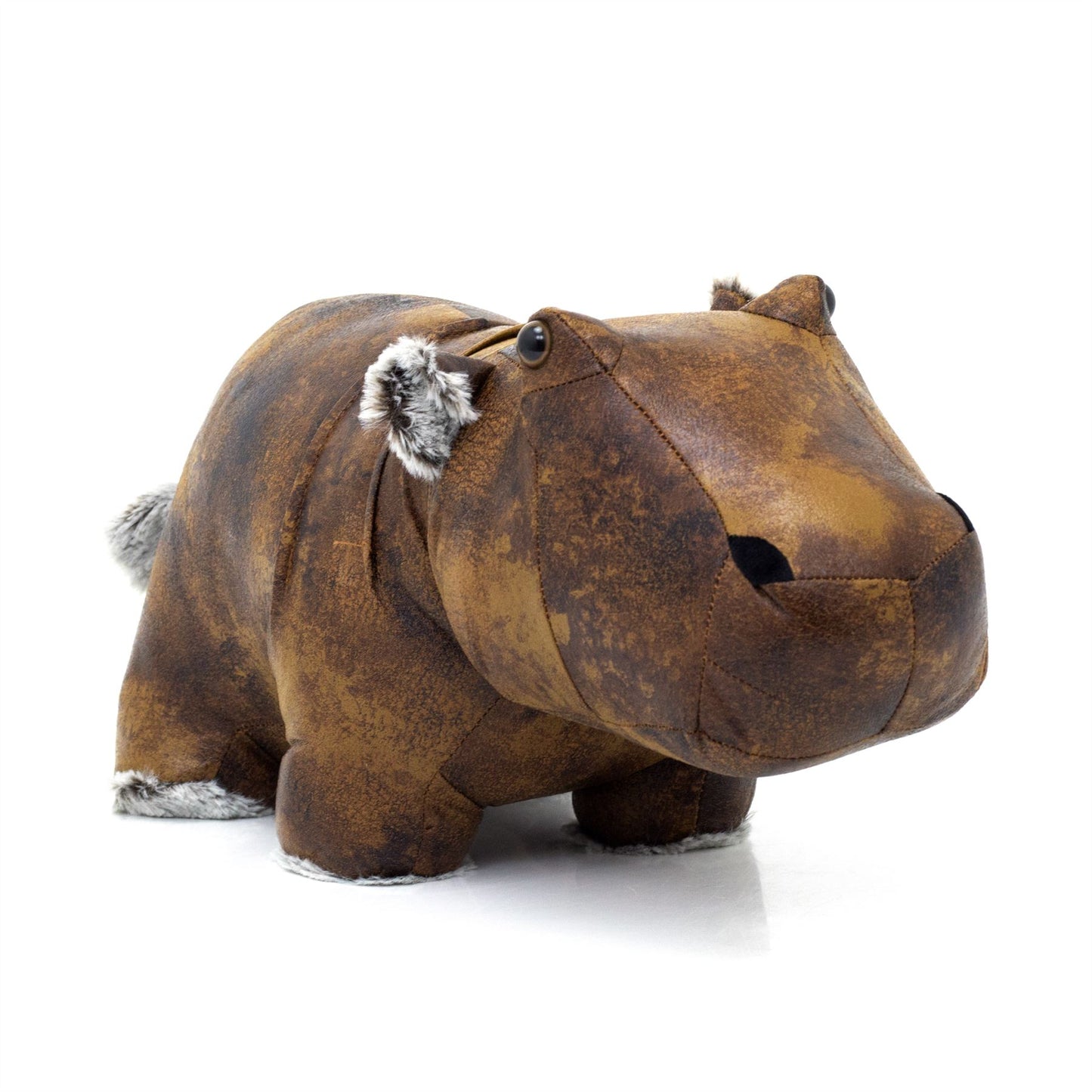 Henrietta Hippo Doorstop Faux Leather Weighted Hippopotamus Animal Door Stop 2kg