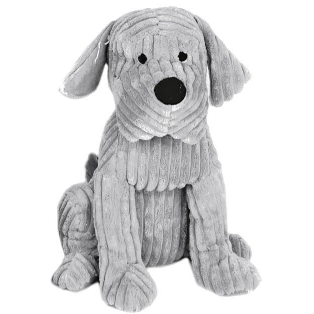 Take Me Home Door Stop - 28Cm Ribbed Grey Dog