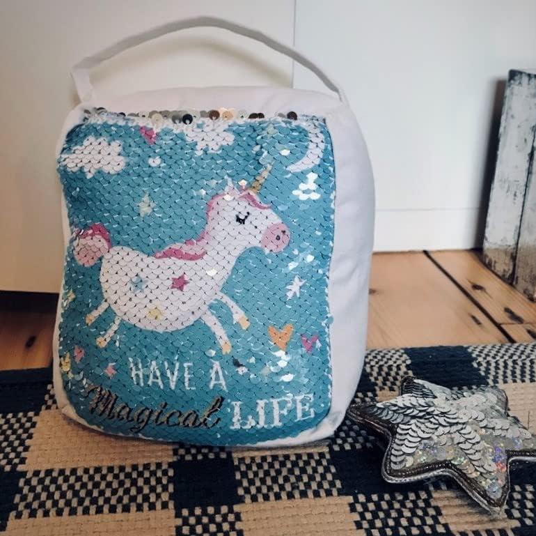 Magical Unicorn Sequin Fabric Decorative Doorstop