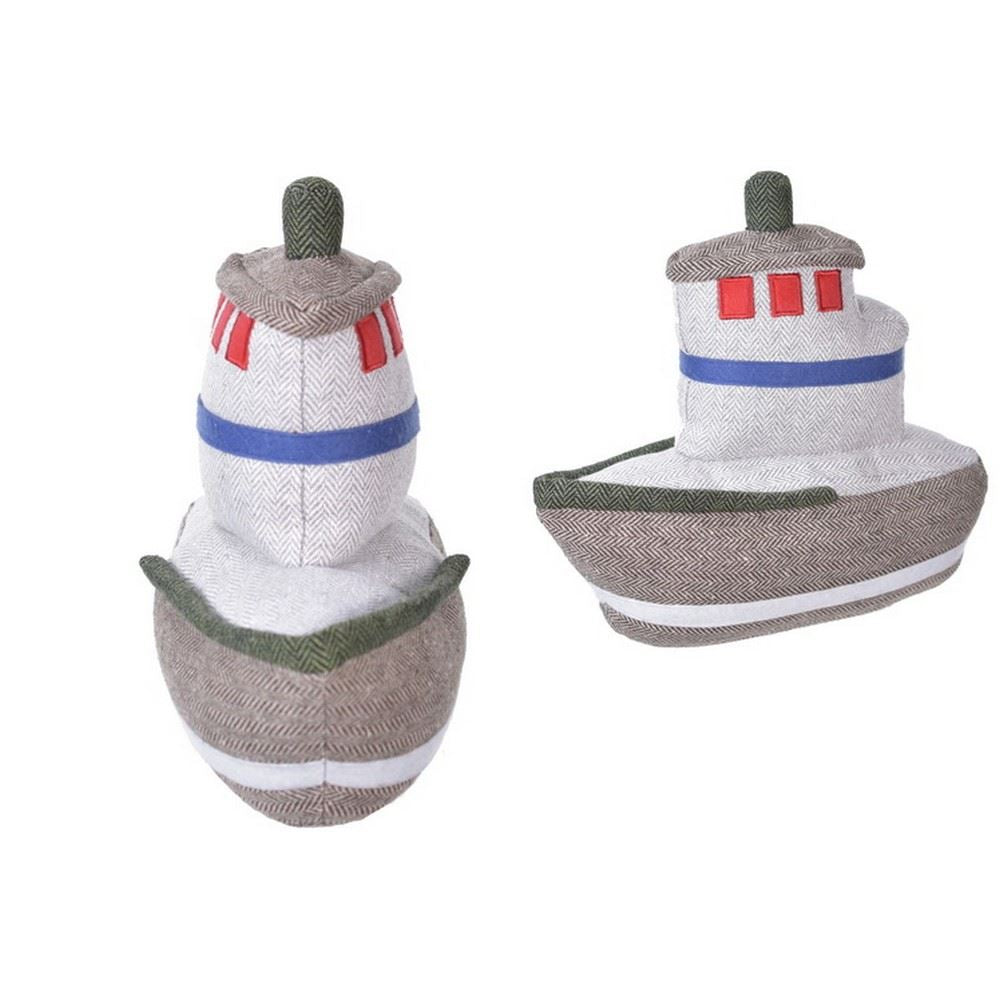 Nautical Boat Shaped Doorstop | Decorative Fabric Coastal Ship Door Stop