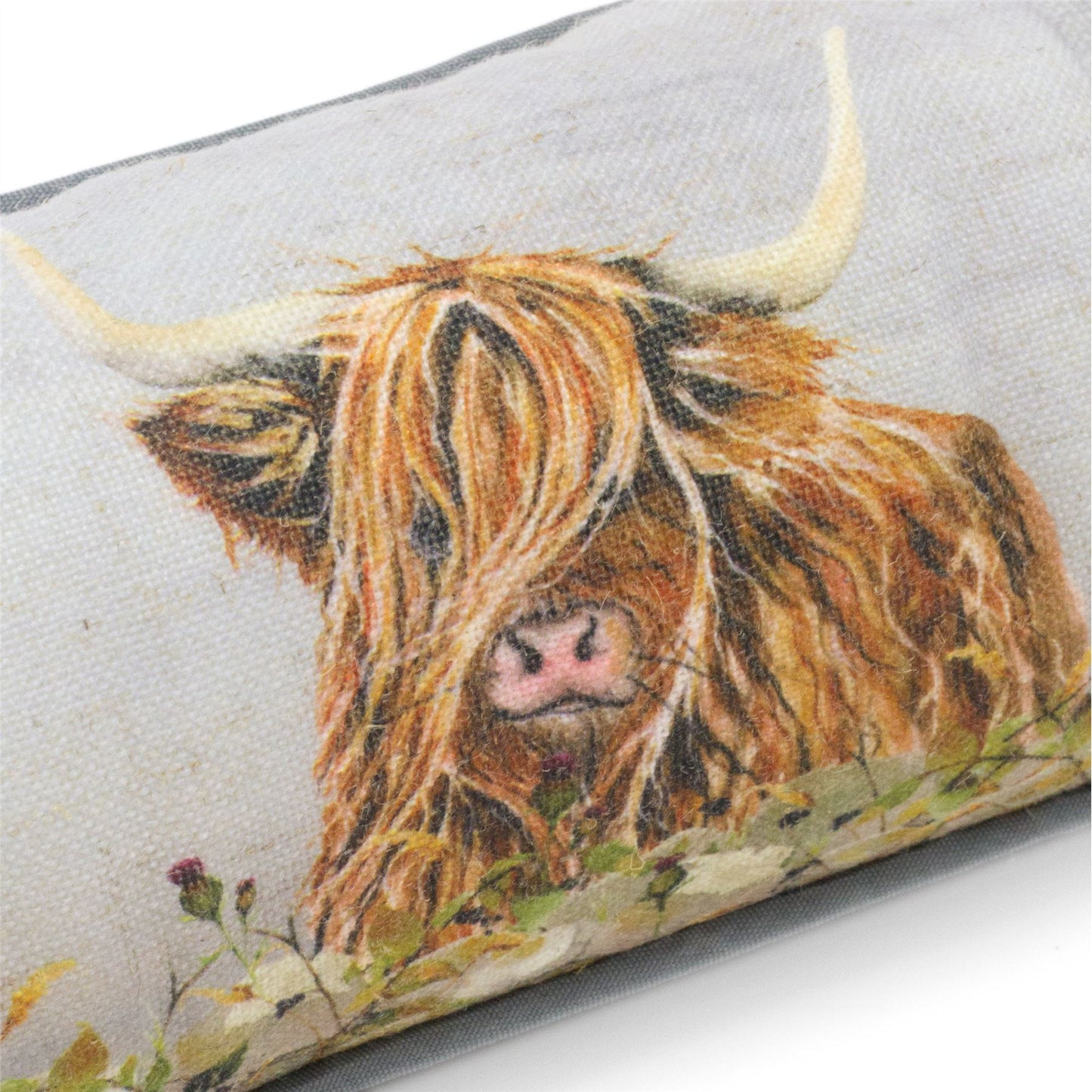 94cm Highland Cow Fabric Door Draught Excluder | Winter Draft Excluder Door Cushion | Draft Insulator Door Draught Cushion