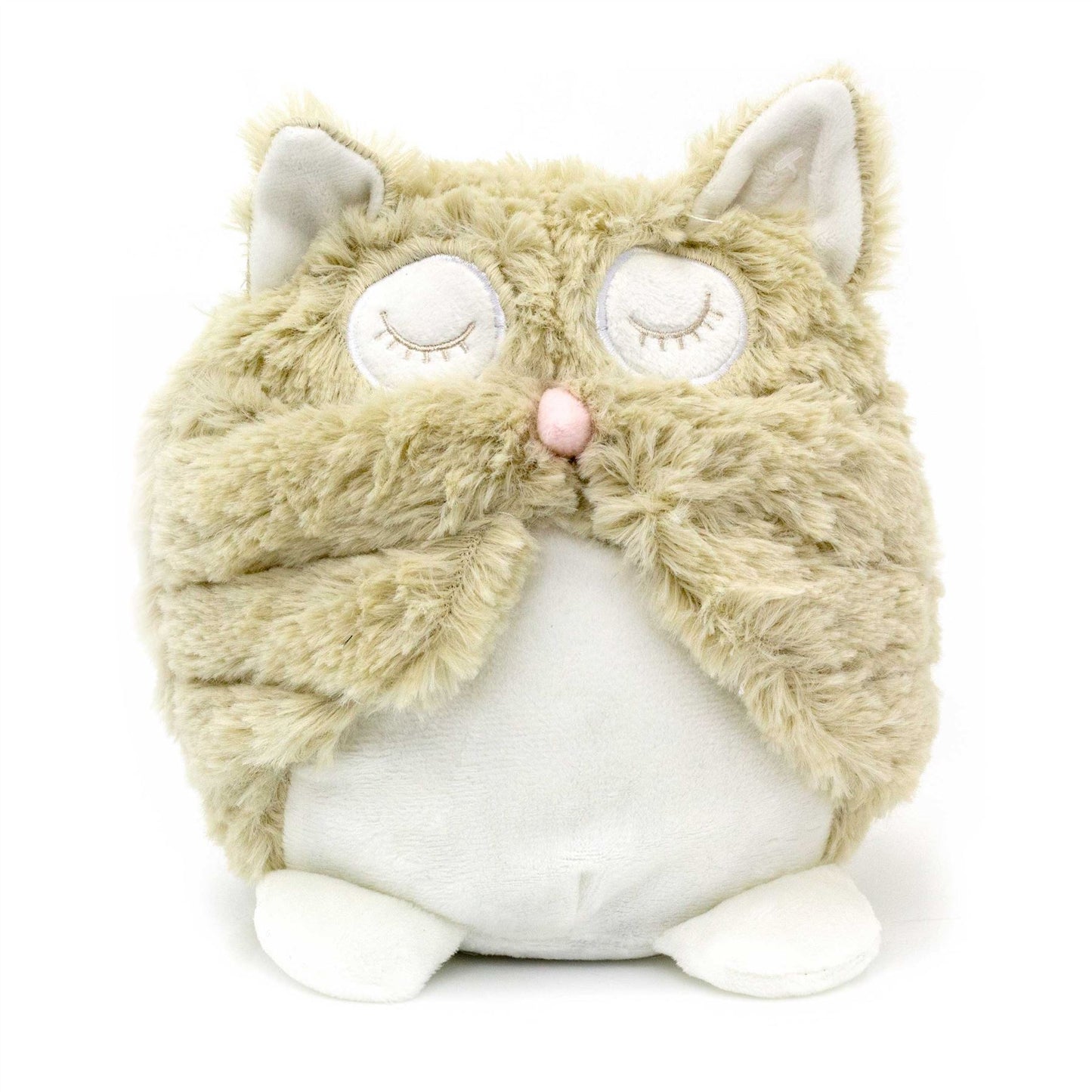 Plush Barn Owl Doorstop | Novelty Bird Door Stop Owl Shaped Door Stop - Cream