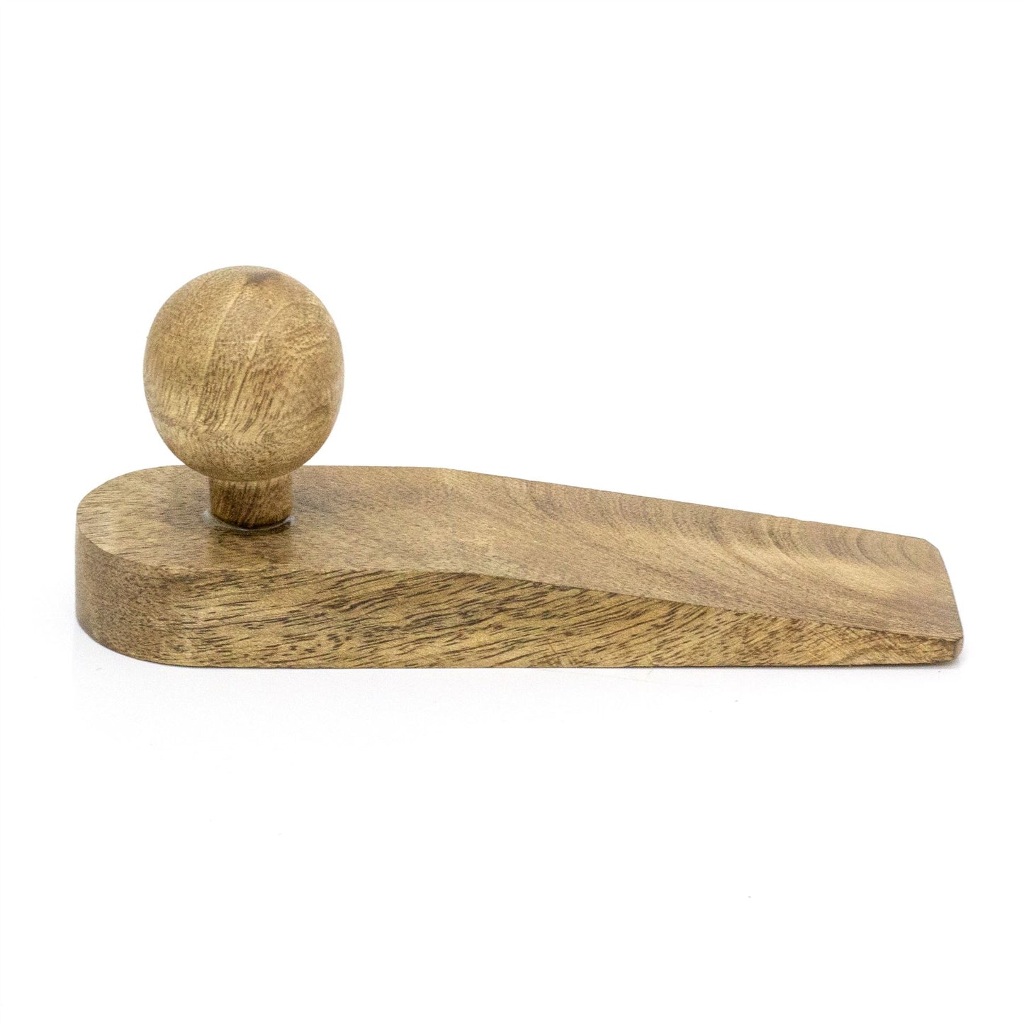 Traditional Wooden Door Stop Wedge | Mango Wood Decorative Door Stopper Wedge | Floor Door Stop Doorstop Wedge - Colour Varies One Supplied