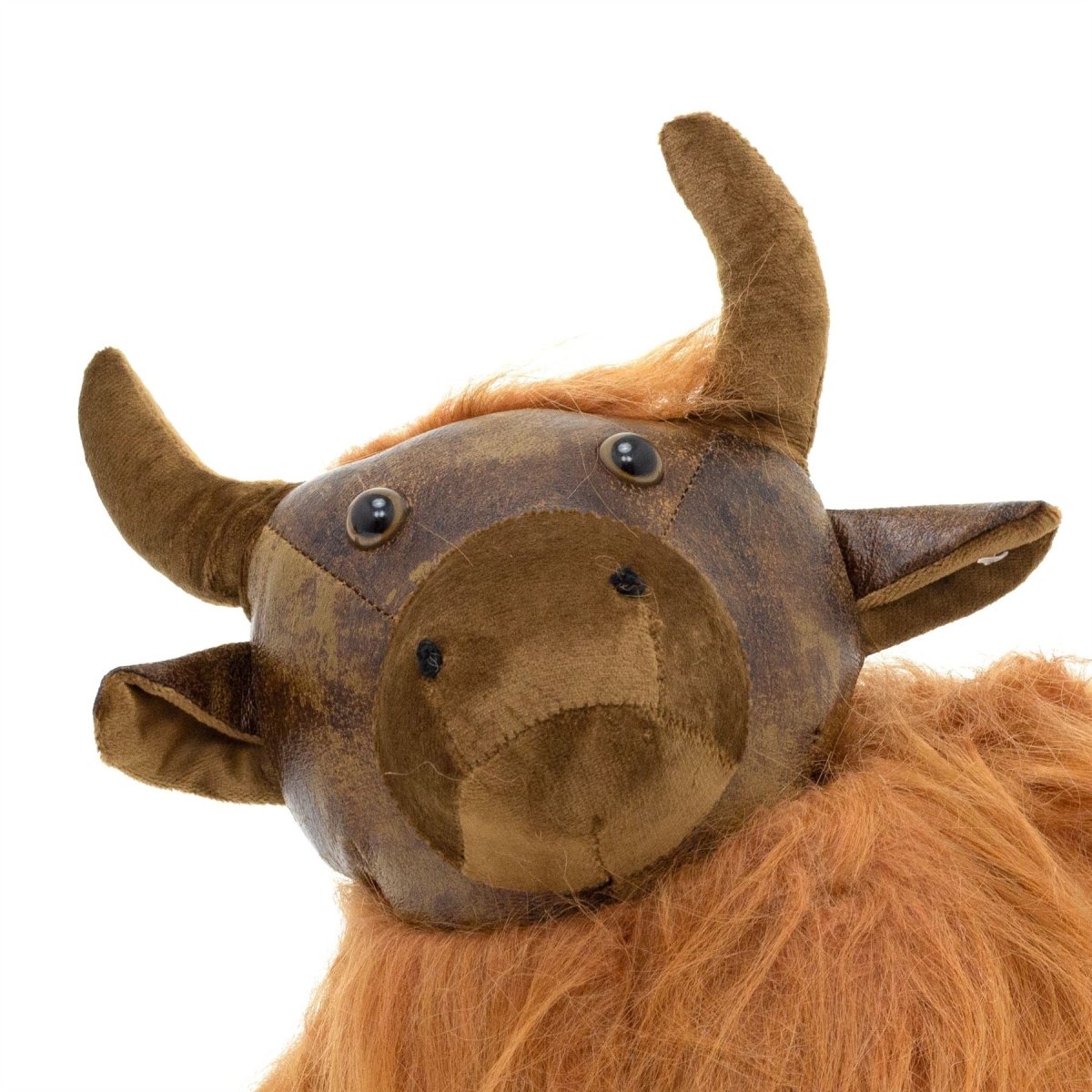 Angus Highland Cow Doorstop | Faux Leather Weighted Cow Animal Door Stop 1.8kg - Doorstop