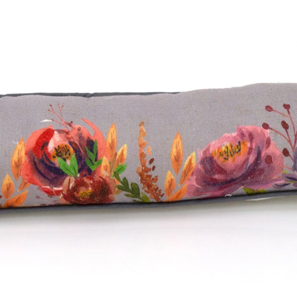 Beautiful Floral Fabric Draught Excluder For Doors | Door Draft Cushion