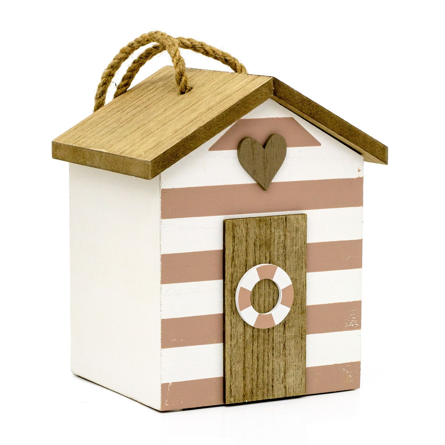 Coastal Beach Hut Doorstop | Nautical Wooden Doorstop for Beach Cabin Decor