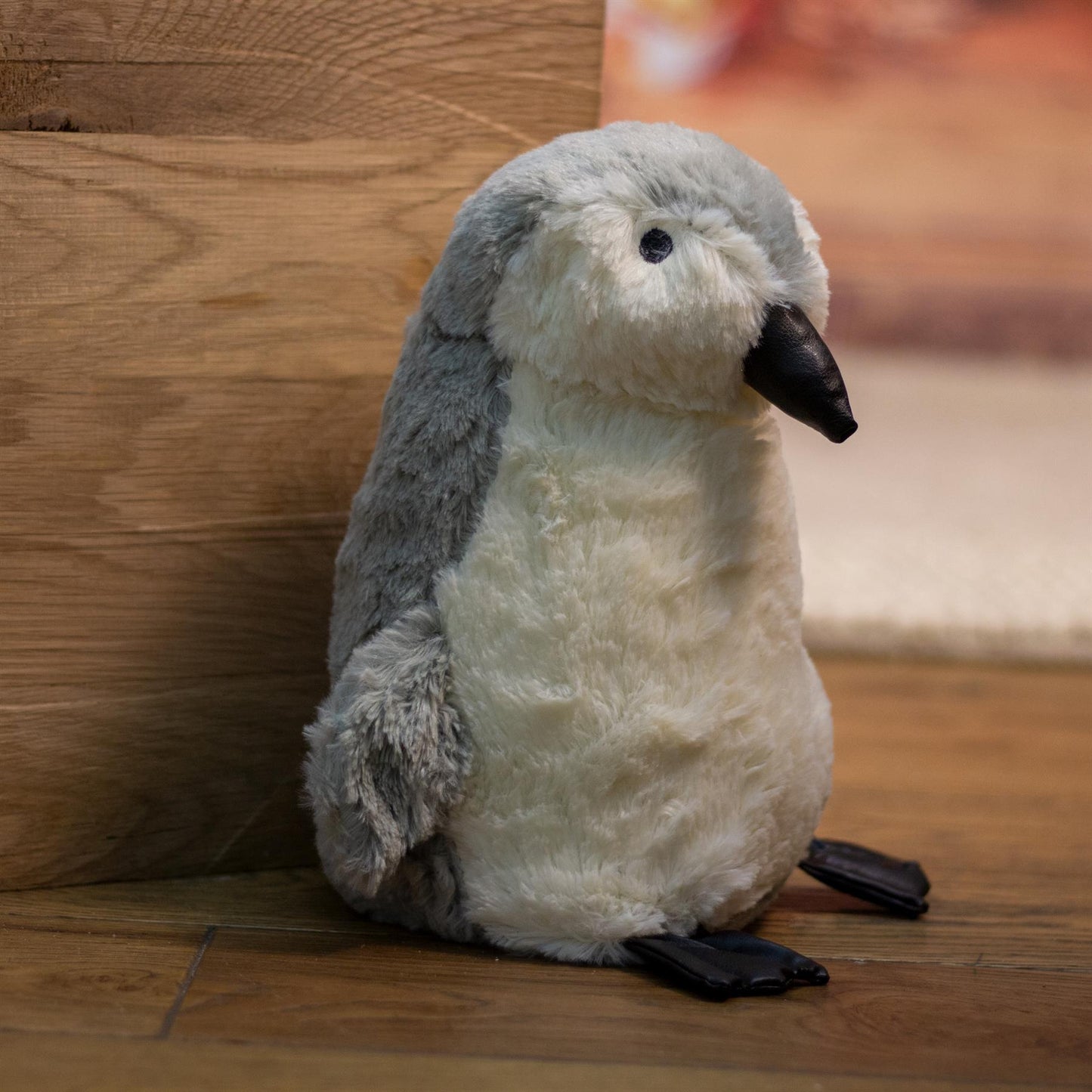 Take Me Home Plush Penguin Doorstop ~ Decorative Door Stop Grey