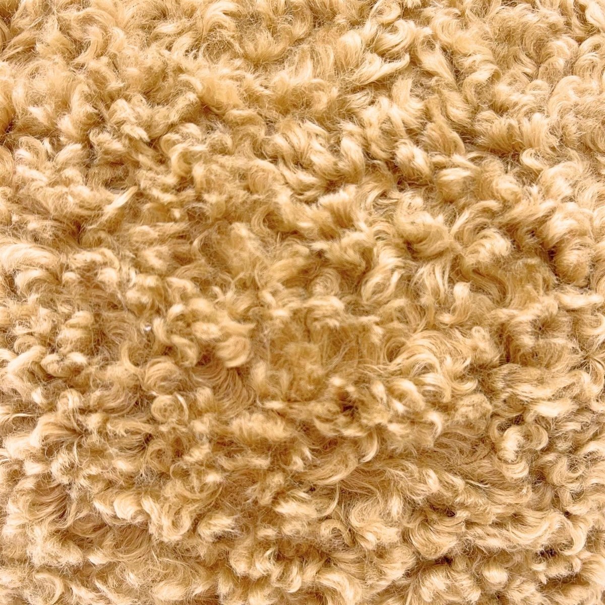 Caramel Boucle Door Stop, 1kg Fabric Doorstop with Handle, 15cm Floor Door Stopper - Doorstop
