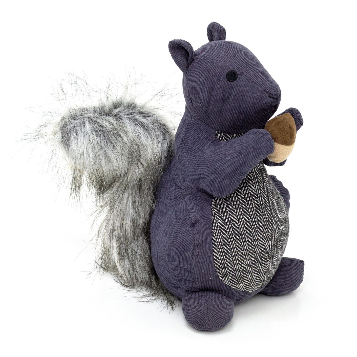 Squirrel With Nut Doorstop | Squirrel Shaped Door Stop Animal Doorstop - Grey