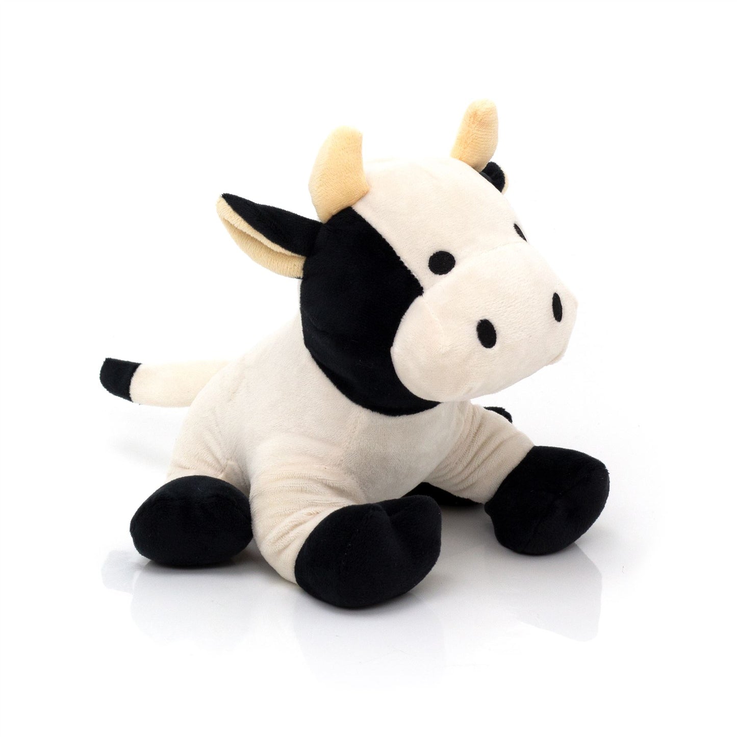 Cow Shaped Fabric Door Stop | Novelty and Decorative Animal Doorstop - Black