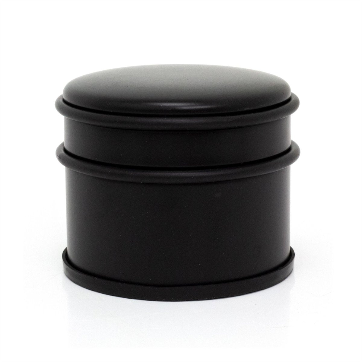 Chunky Round Black Doorstop | Stainless Steel Rubber Door Stop with Bumper - 9cm - Doorstop