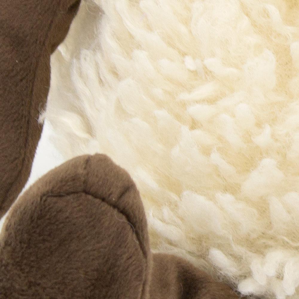 Cute Woolly Sheep Fabric Doorstop - Novelty Animal Door Stop - Brown Ear