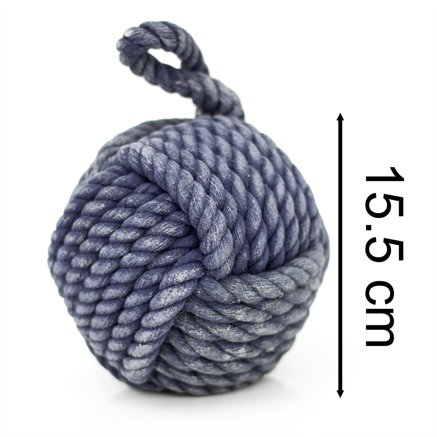 Blue Nautical Knot Rope Doorstop | Nautical Monkey's Fist Seaside Rope Door Stop