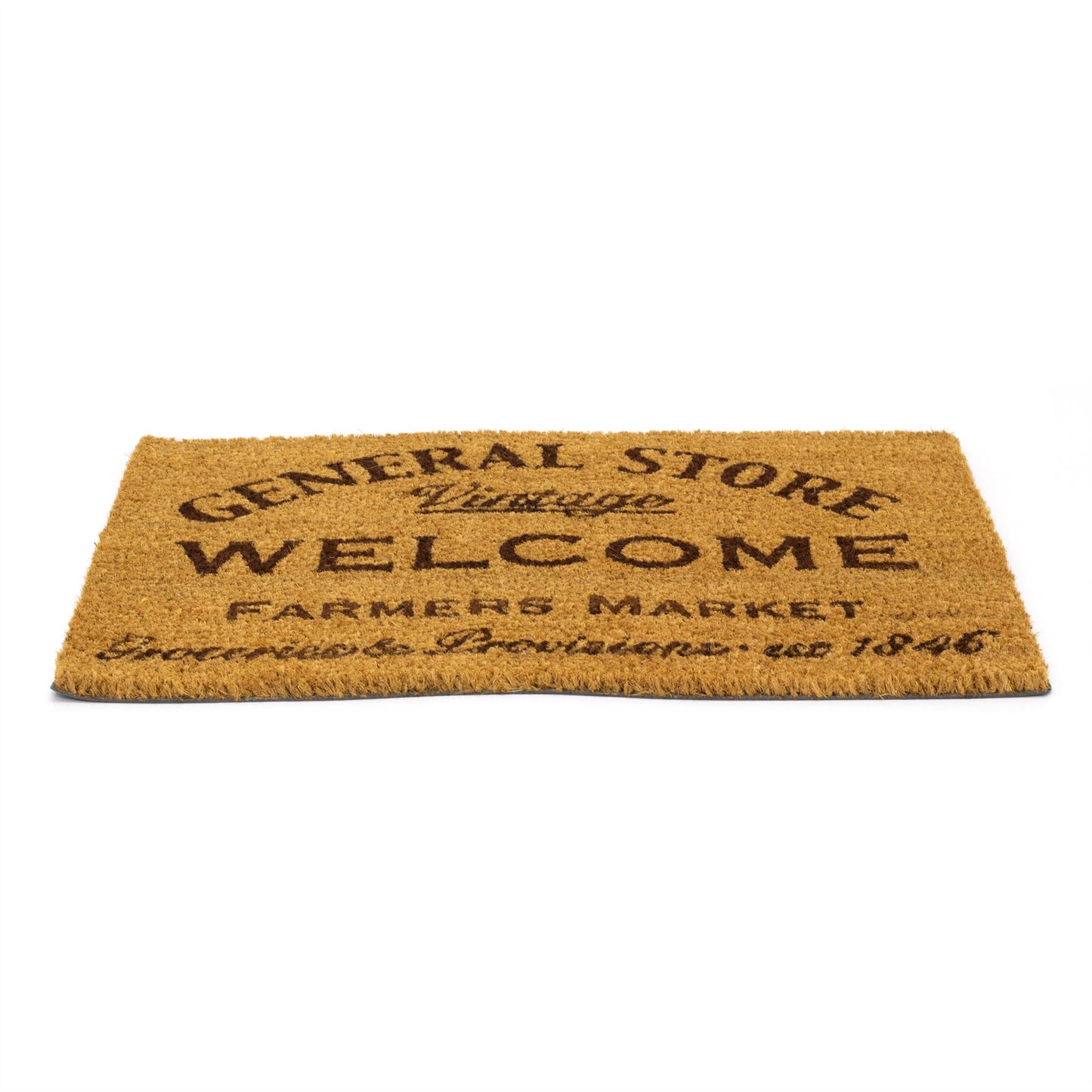 General Store Doormat | Rectangular Entrance Welcome Coir Door Mat - 60x40cm