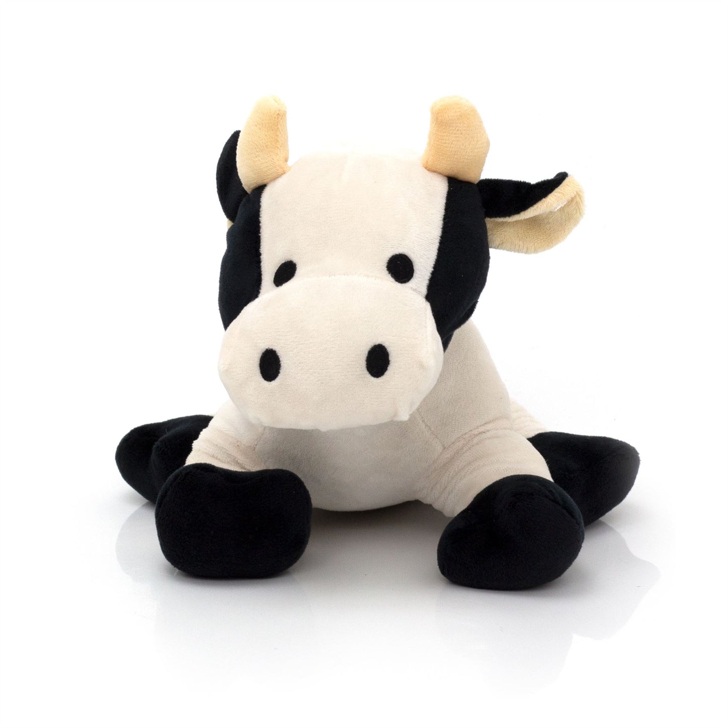 Cow Shaped Fabric Door Stop | Novelty and Decorative Animal Doorstop - Black