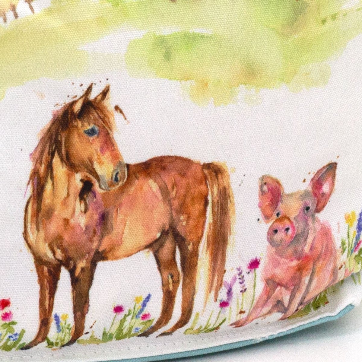 Farmyard Fabric Doorstop with Rope Handle | Animal Door Stop 1.5kg - 18cm - Doorstop