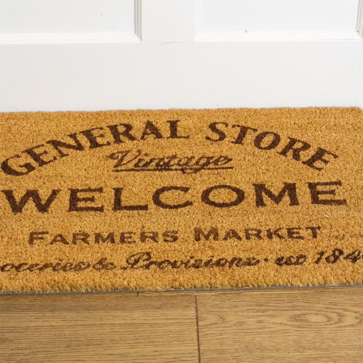 General Store Doormat | Rectangular Entrance Welcome Coir Door Mat - 60x40cm