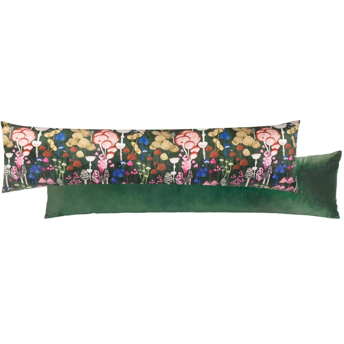 Green Amanita Fabric Draught Excluder | Mushroom Fungi Velvet Draft Excluder - Draught Excluder