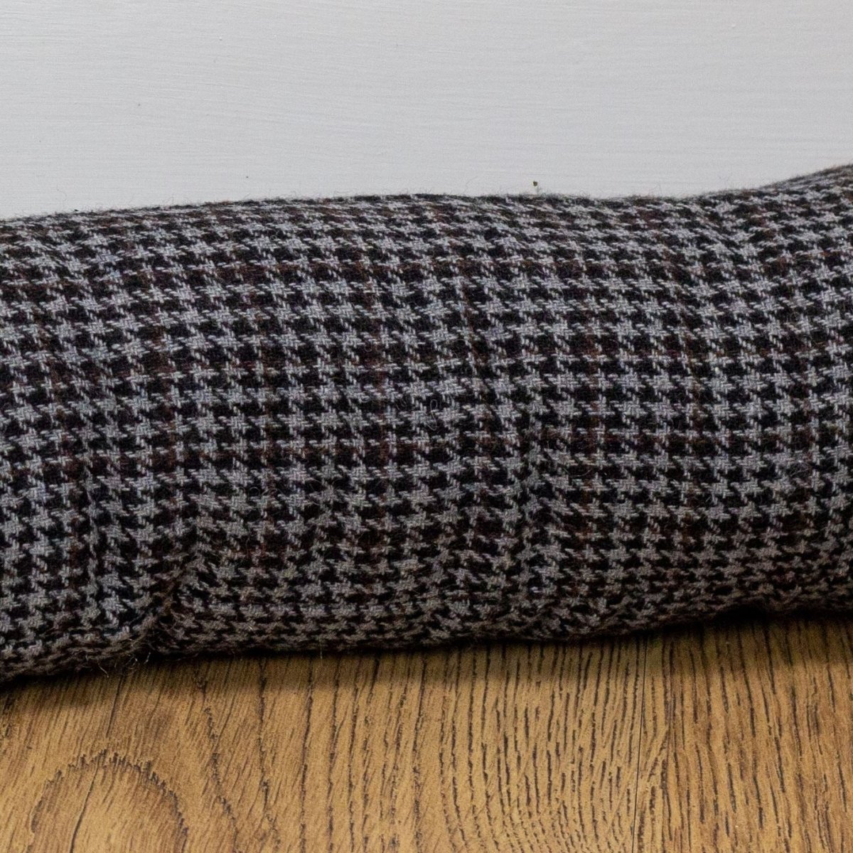 Herringbone Dachshund Draught Excluder Fabric Sausage Dog Draft Excluder - Black - Draught Excluder