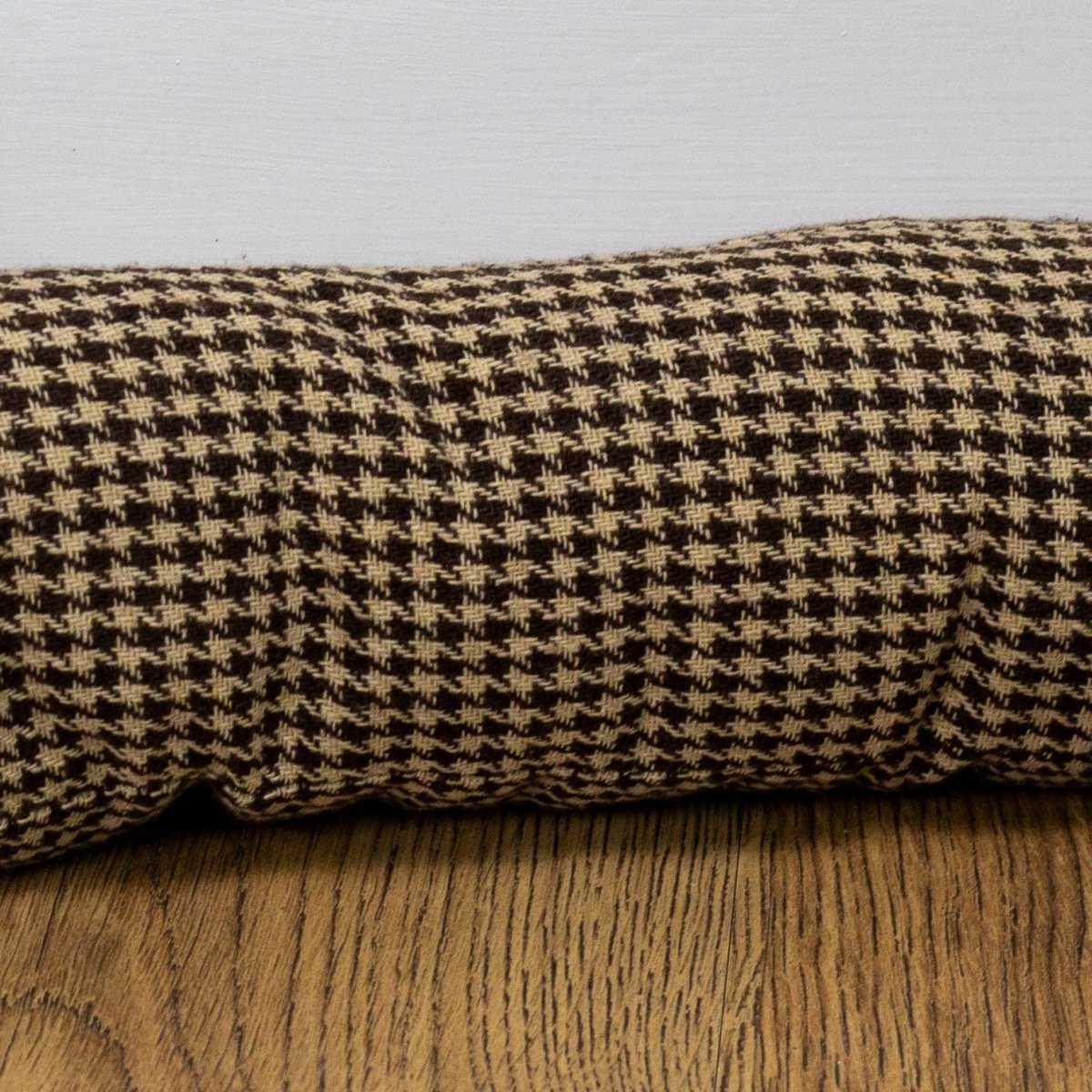 Herringbone Dachshund Draught Excluder Fabric Sausage Dog Draft Excluder - Brown - Draught Excluder