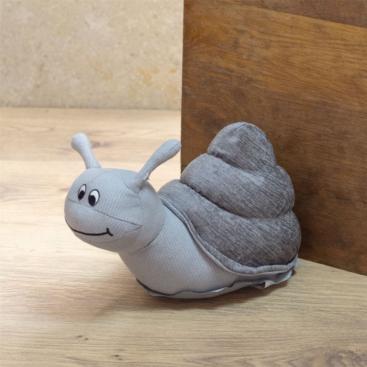 Reginald Snail Doorstop | Grey Animal Door Stop Novelty Fabric Door Stopper - Doorstop