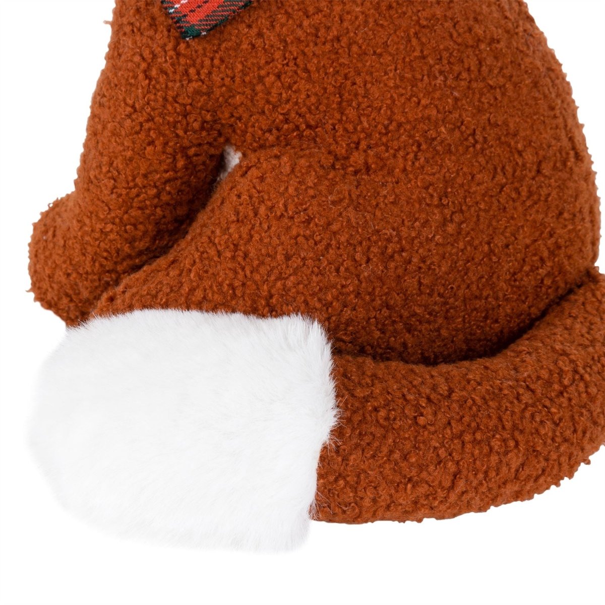 Remy Fox Doorstop | Boucle Fabric Novelty Fox Shaped Animal Door Stop - 28cm - Doorstop