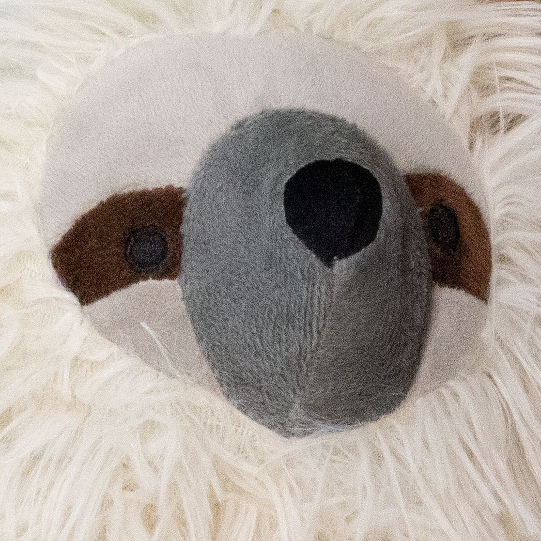 Shaggy Sloth Doorstop | Sloth Shaped Door Stop Fabric Animal Doorstop - Cream - Doorstop