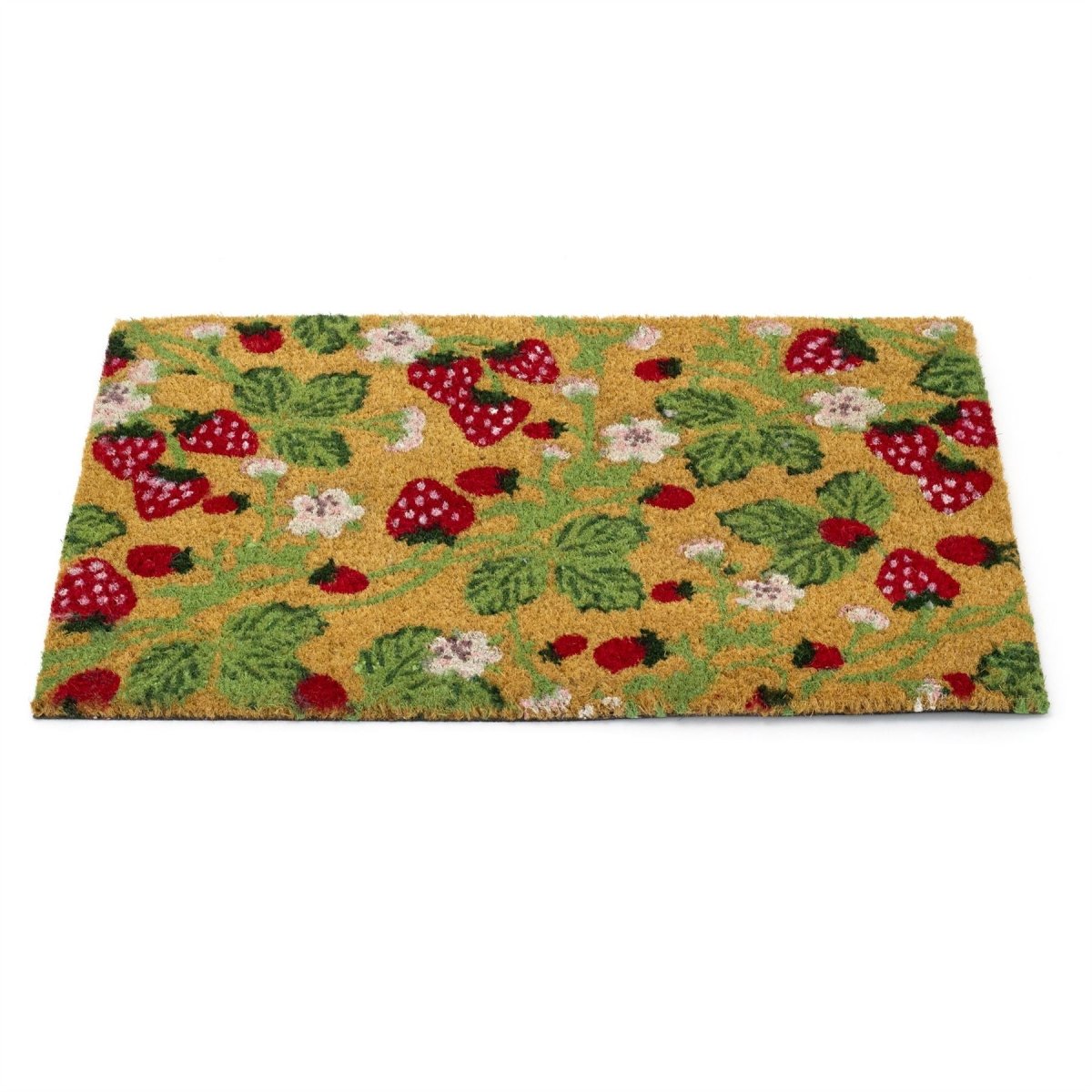 Strawberry Coir Doormat | Summer Fruit Design Non - Slip Outdoor Door Mat 40x60cm - Doormat
