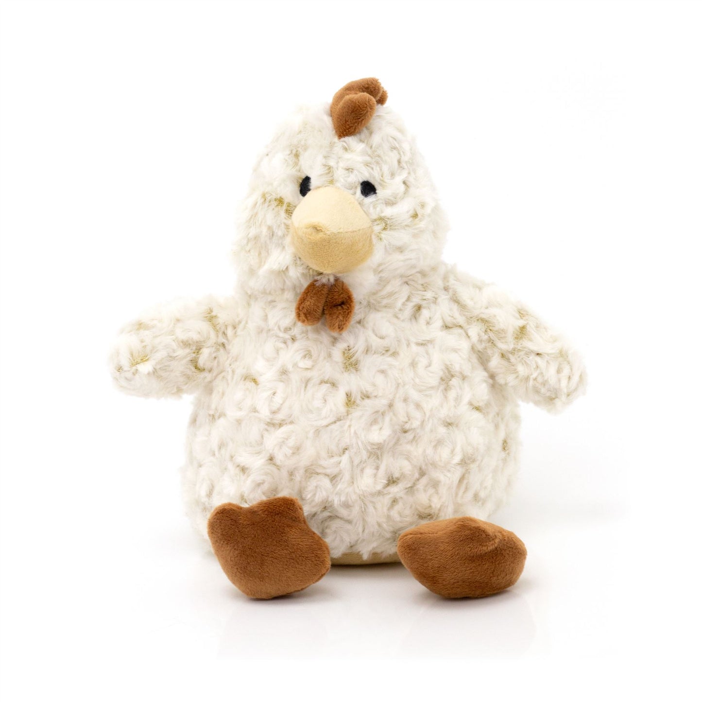 Novelty Plush Chicken Hen Doorstop | Decorative Fabric Bird Doorstop | Farmyard Animal Door Stopper - Beige