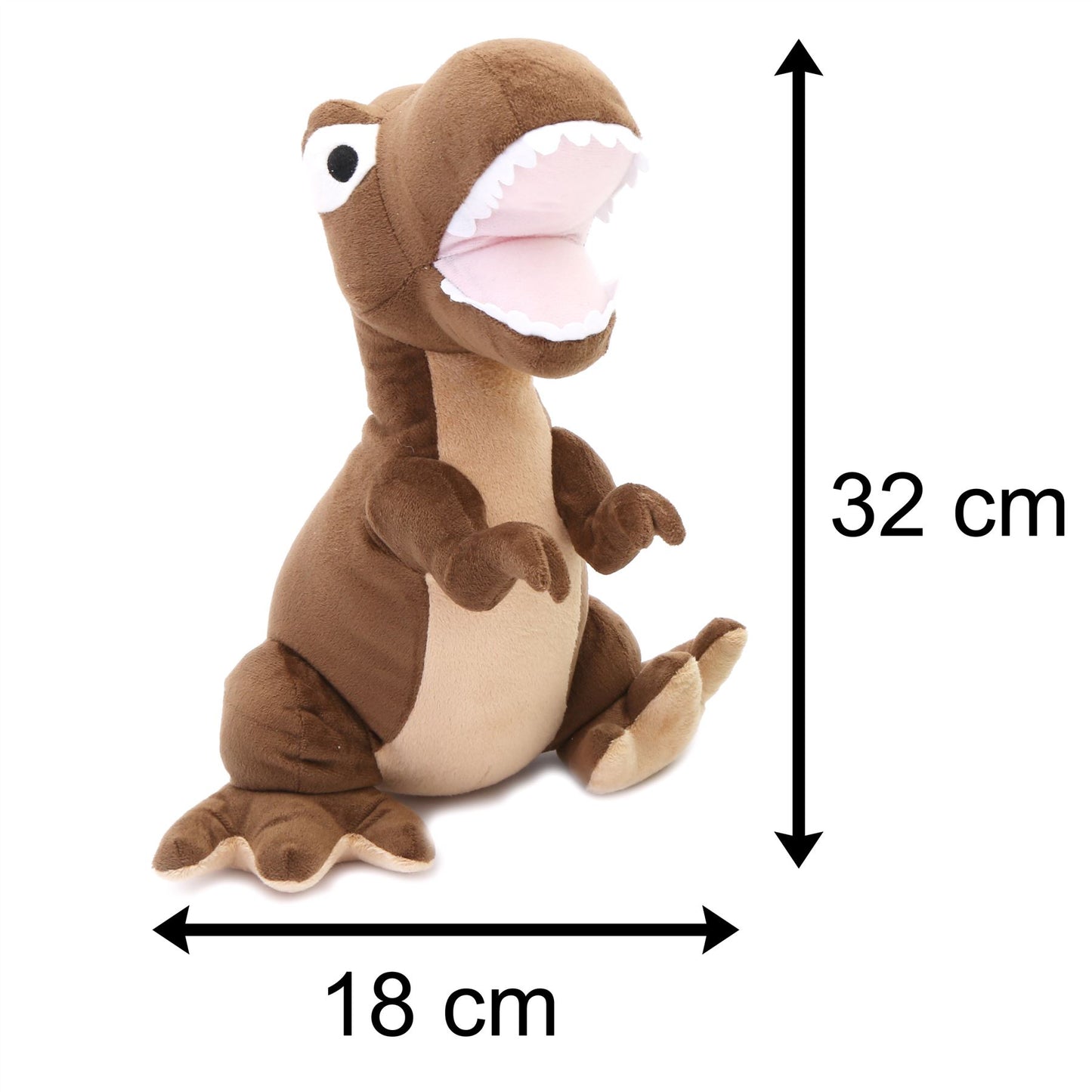 Cute Dinosaur Doorstop | Novelty Decorative Fabric Animal Door Stop | T-Rex Door Stopper - Brown