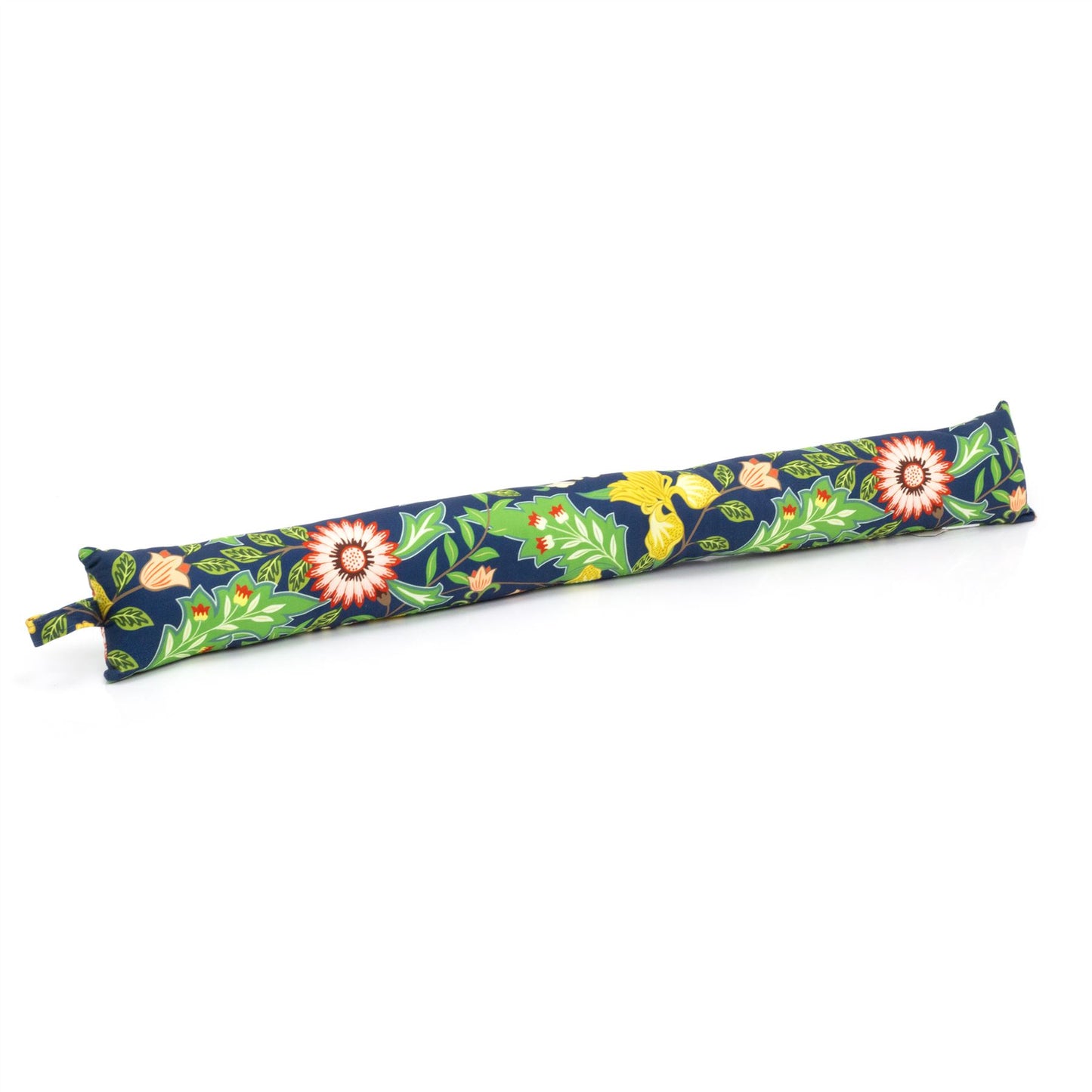 88cm Sussex Floral Fabric Door Draught Excluder | Winter Draft Excluder Door Cushion | Flower Draught Excluder For Doors Door Draught Cushion - Blue