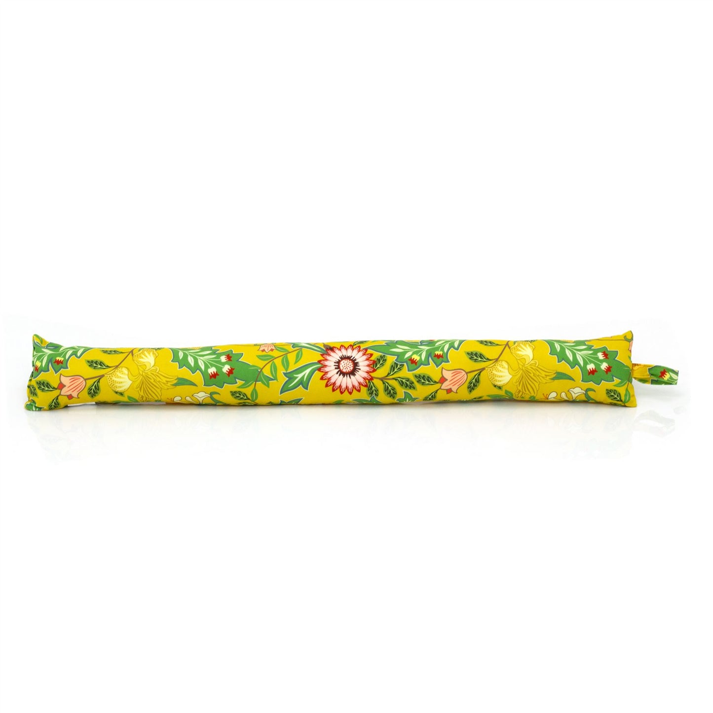 88cm Sussex Floral Fabric Door Draught Excluder | Winter Draft Excluder Door Cushion | Flower Draught Excluder For Doors Door Draught Cushion - Yellow